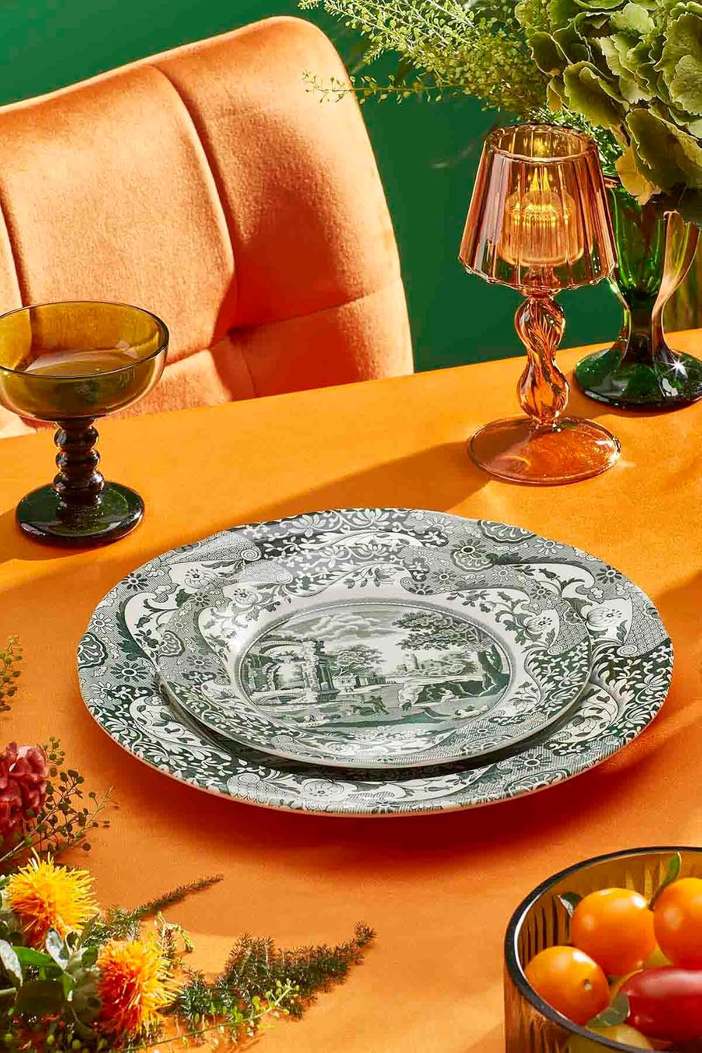 Spode Heritage Green Italian 7.25" Salad Plates, Set of 4