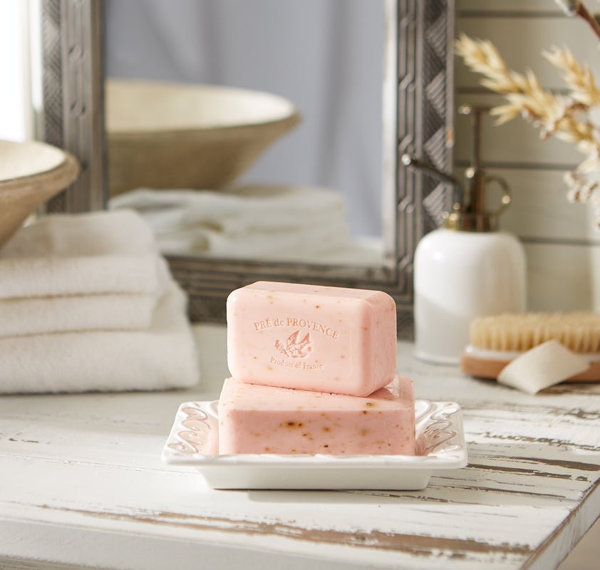 Pre de Provence Rose Petal Soap Bars individually wrapped, 250g each