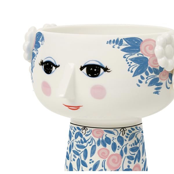 Bjørn Wiinblad Eva Botanical Ceramic Vase with Rose Motif