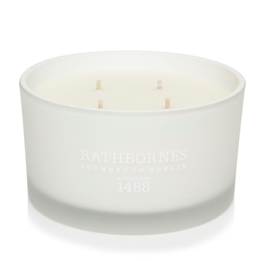 Rathbornes Dublin Tea Rose, Oud & Patchouli Scented Luxury Candle 75g Clean Burn