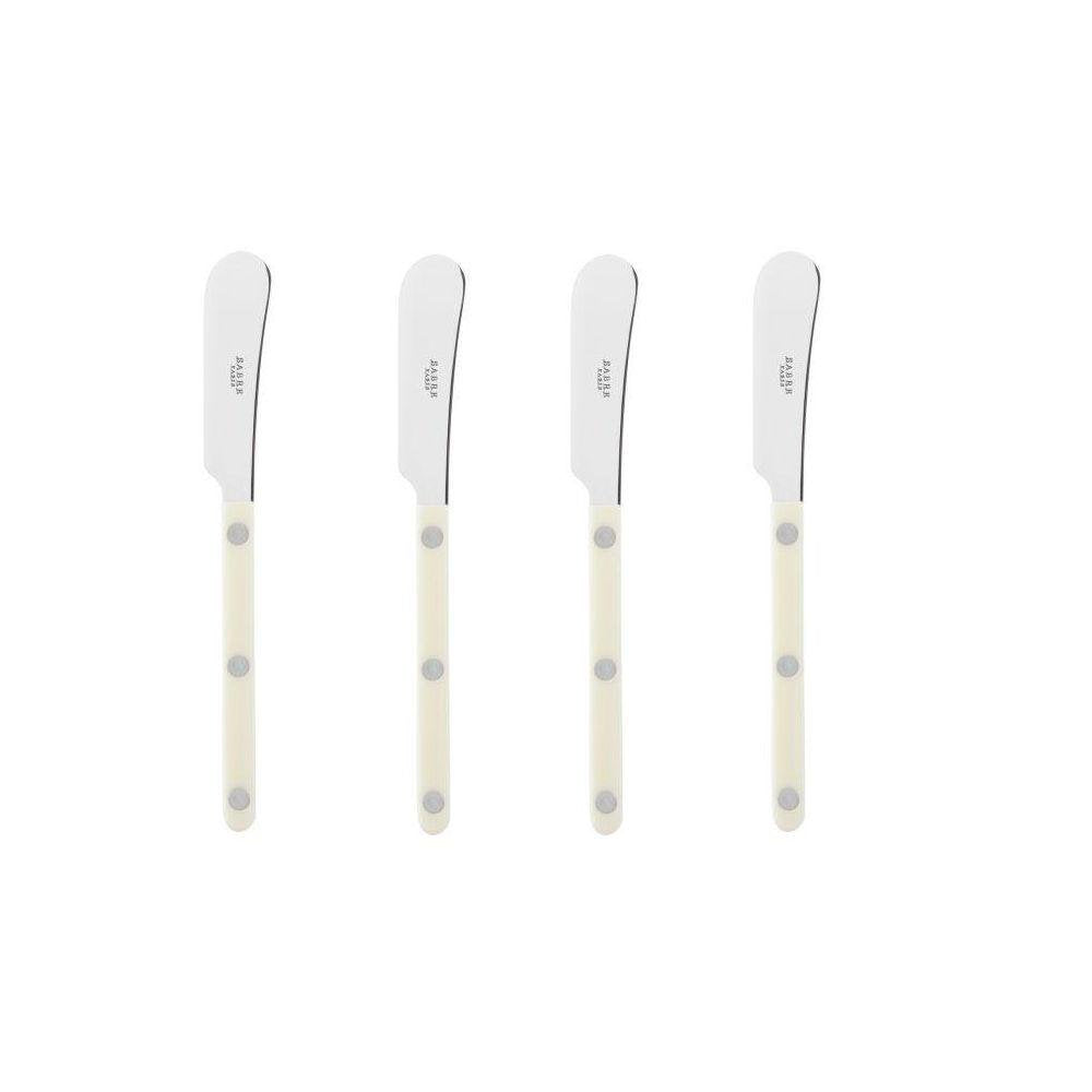 Sabre Bistrot Shiny Ivory Butter Spreaders, Stainless Steel (Set of 4)