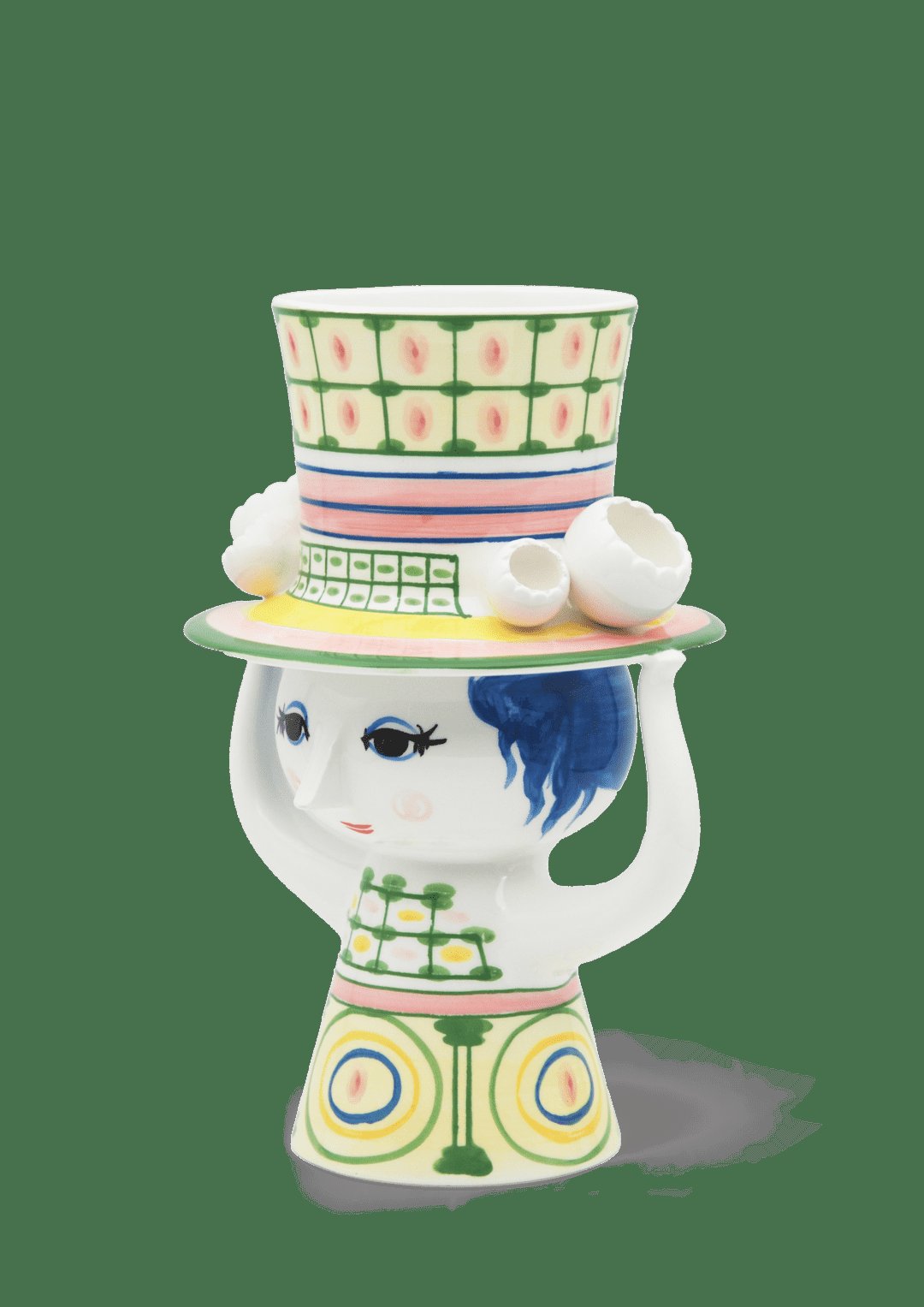 Bjørn Wiinblad Decorative Vase Green Lady With Hat
