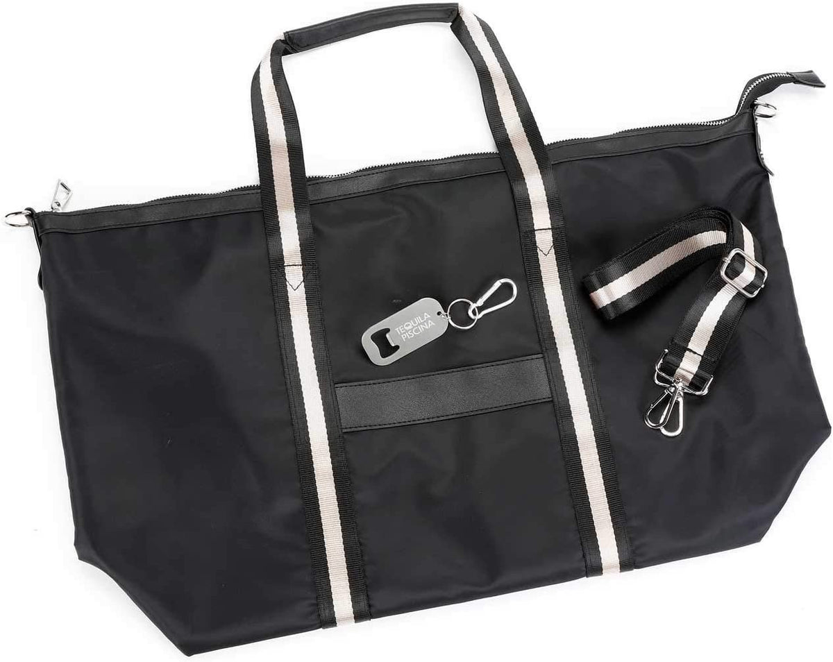 The Alpha Weekender – Water-Resistant Black Nylon Travel Bag (Overnight & Sports Tote)
