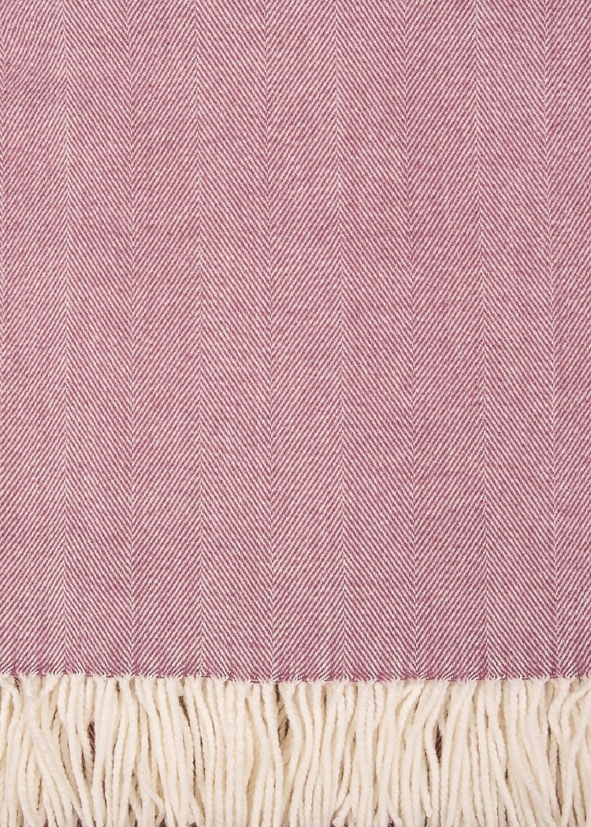 Alashan Cashmere Herringbone Throw Blanket, 50 x 70 Inch Cotton Blend Smokey Plum