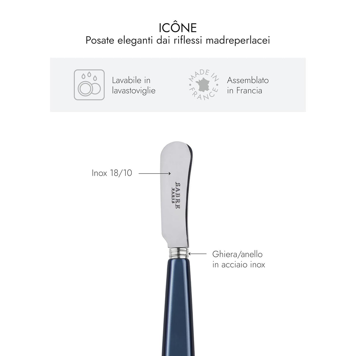 Sabre Paris Icône Butter Spreader Knife | 5.5" | Set of 2