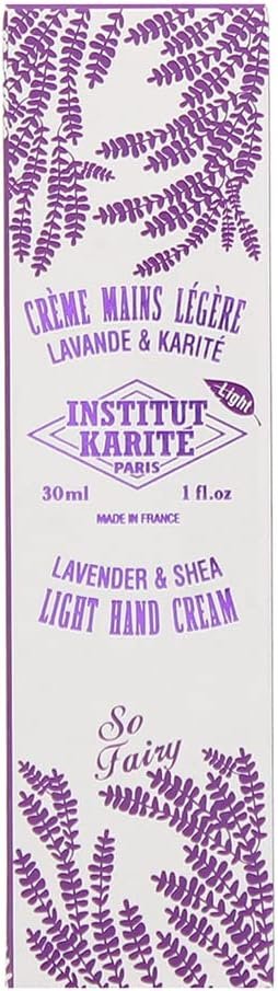 INSTITUT KARITE PARIS Lavender Light Shea Hand Cream So Fairy 30ml, Moisturizer Long Lasting Cream