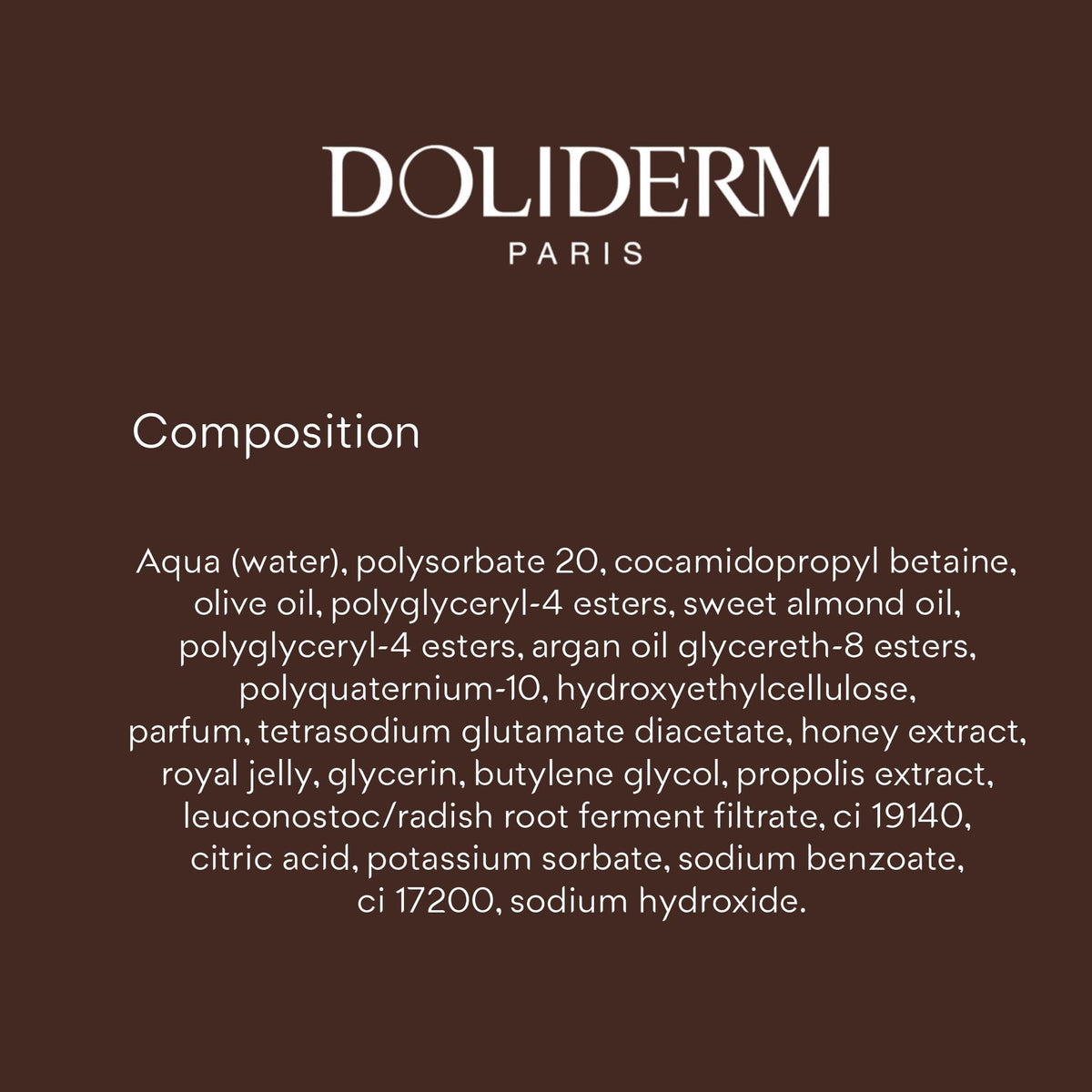 Doliderm Paris - Rituel de Miel - Honey Creamy Shower Gel, 33.8 Fl Oz Nourishing & Gentle Honey Soap for Radiant Skin