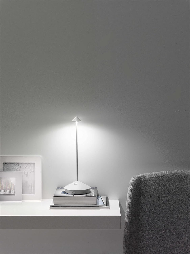 Zafferano Pina Pro LED Cordless Table Lamp | White