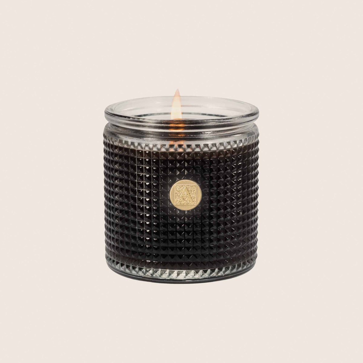 Scented Candle in Textured Glass | Smell of Espresso | Set of 2