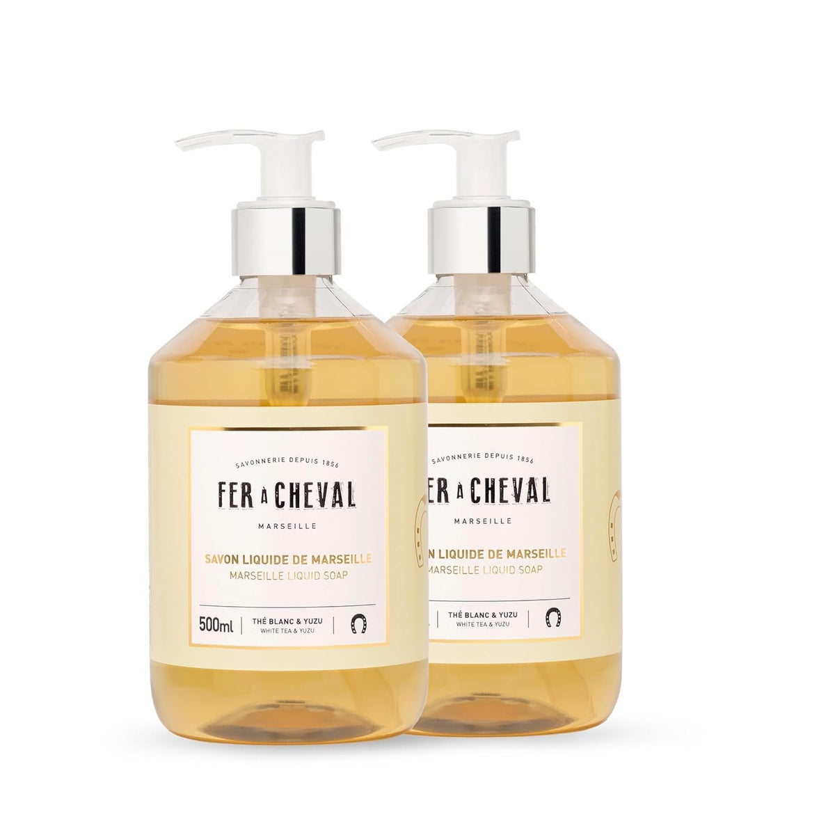 WHITE TEA & YUZU Marseille Liquid Soap Natural Vegetable Oil based | 500ml (Set of 2)