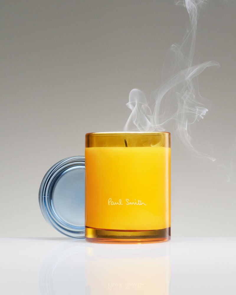 Paul Smith Scented Candle | Day Dreamer Fragrance | Color Glass Vessel | Verbena, Clary Sage, Lavender, Hay