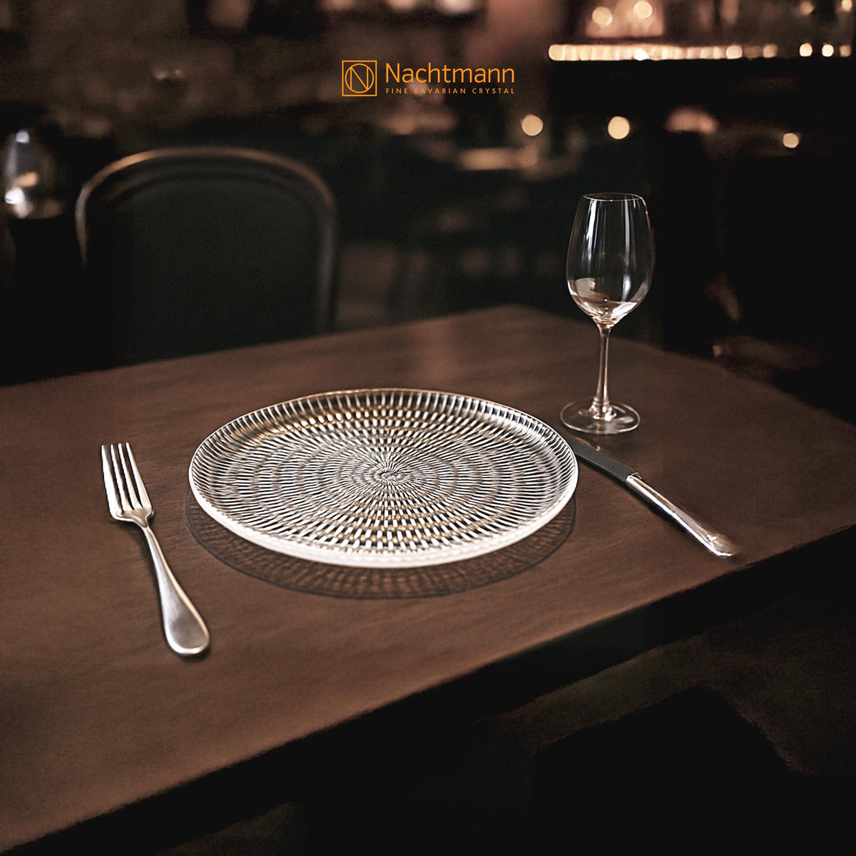 Nachtmann Ethno Plate 12.59"D Set-2 Crystal Glass Dishwasher Safe