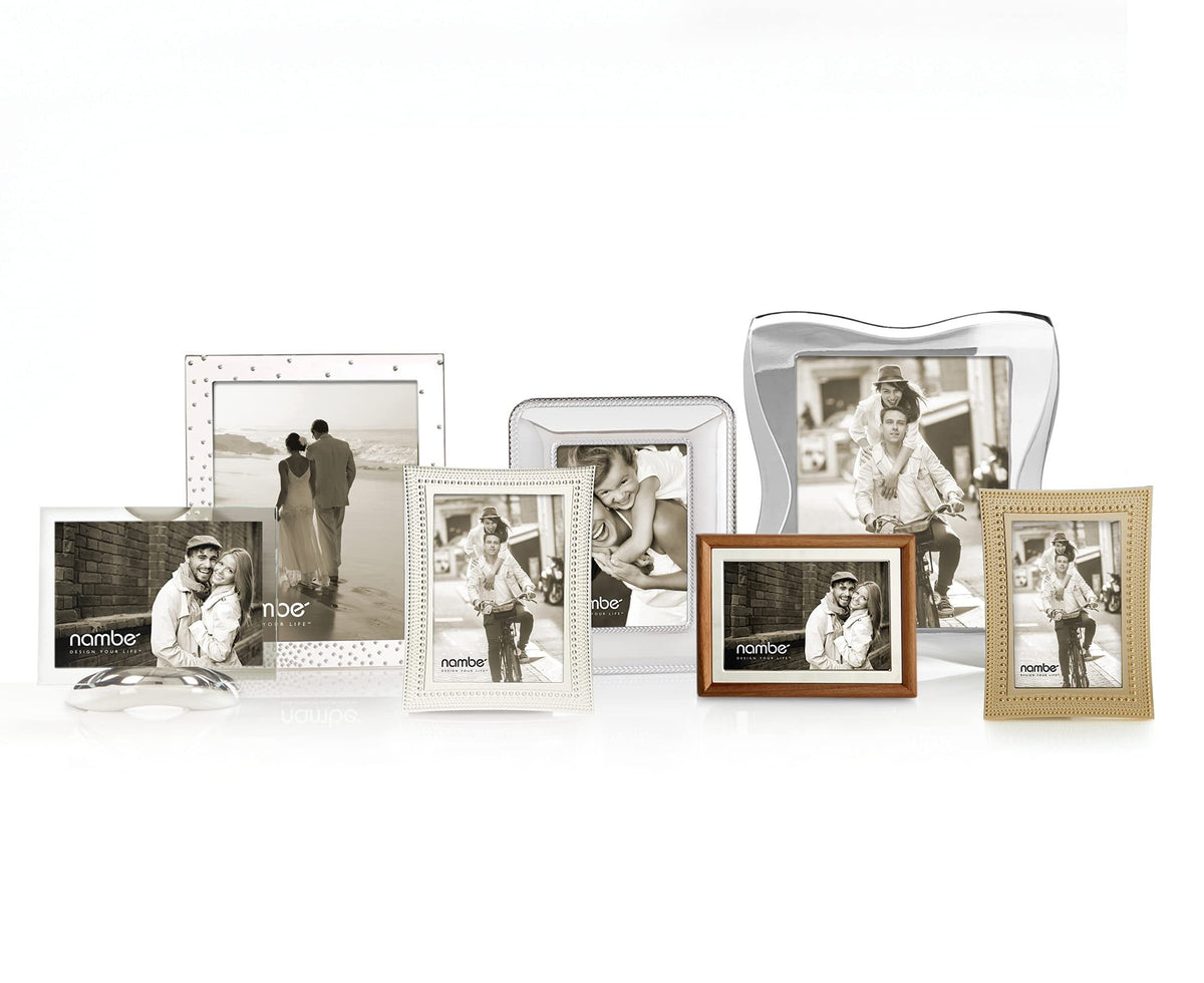 Nambe Sky View Picture Frame, Acacia Wood and Glass