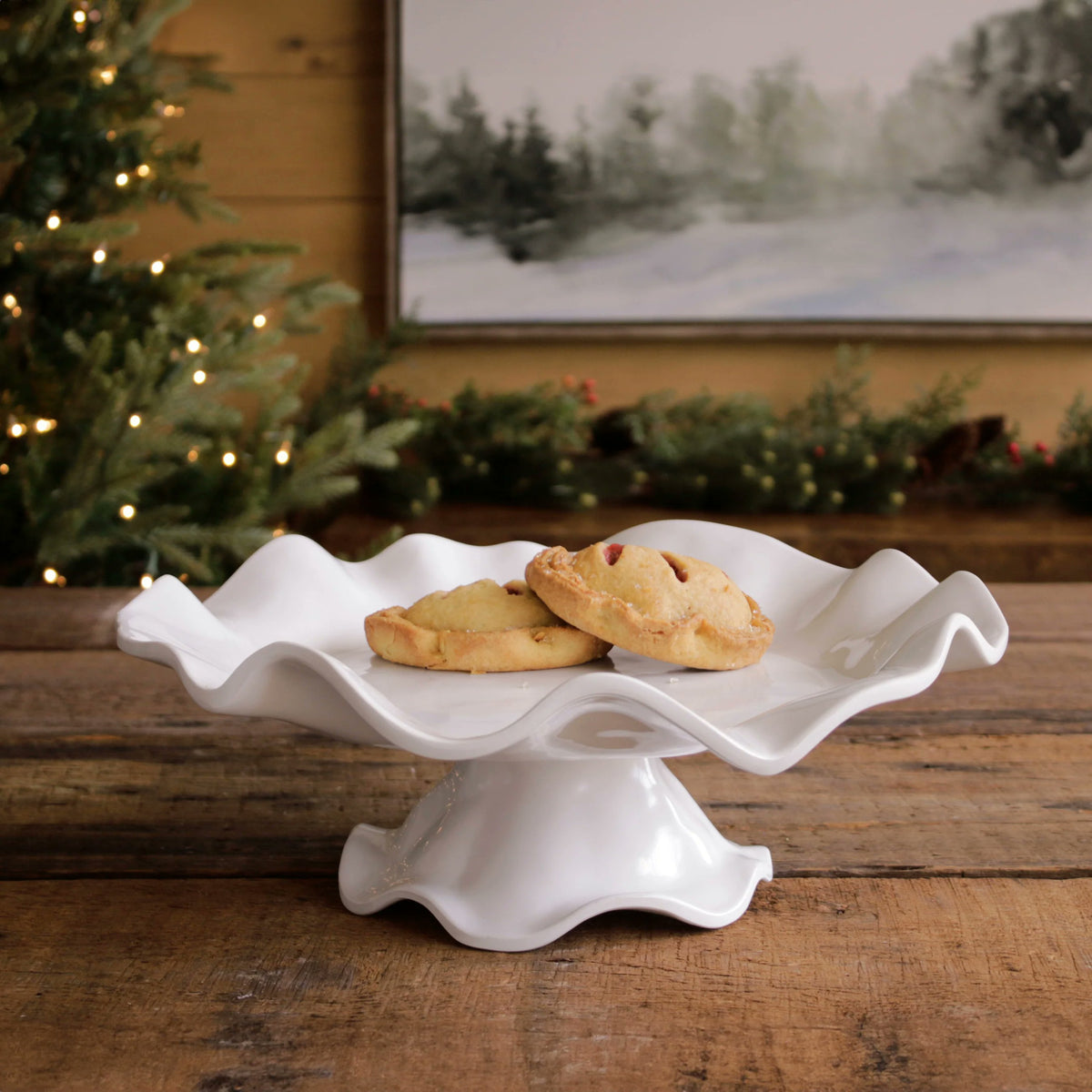 Havana Collection White Pedestal Cake Plate Beatriz Ball
