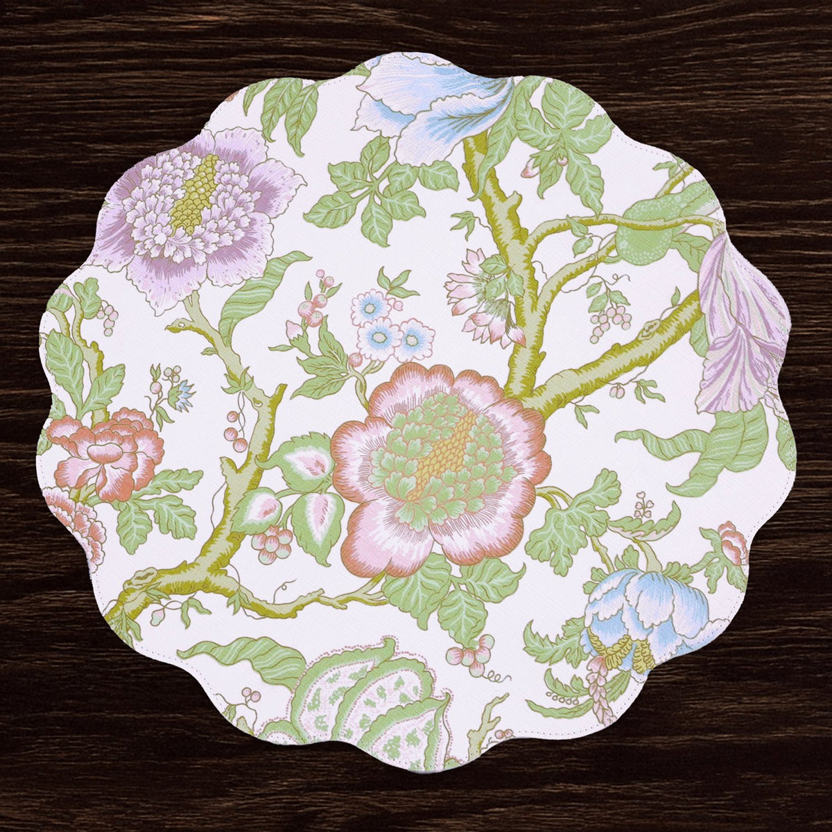 Beatriz Ball Placemats VIDA Blooms & Branches 4-Set Reversible Round