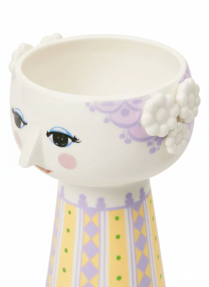 Eva Porcelain Vase Lavender Yellow Home Decor