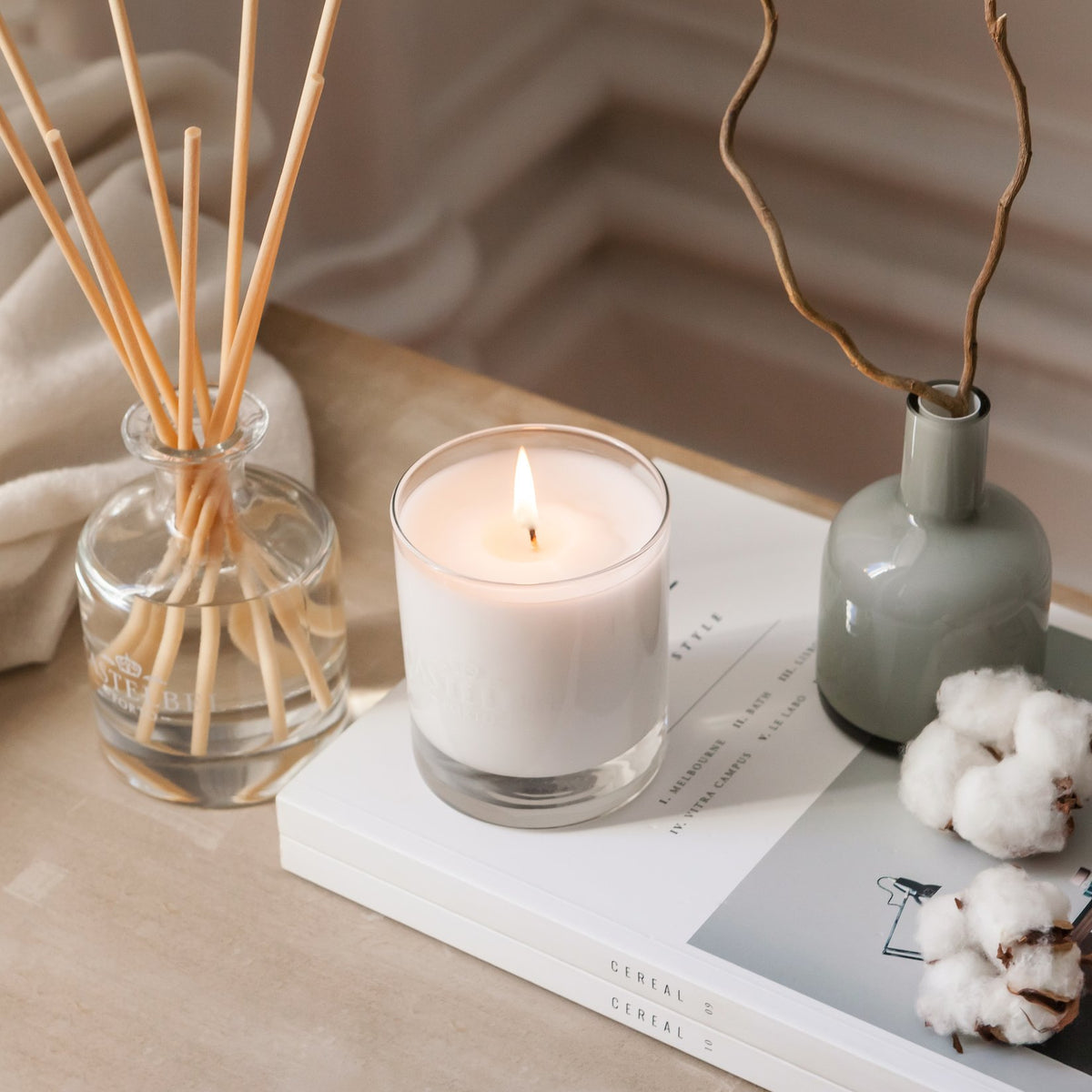 Castelbel Cotton Flower Candle 210g Floral Fragrance