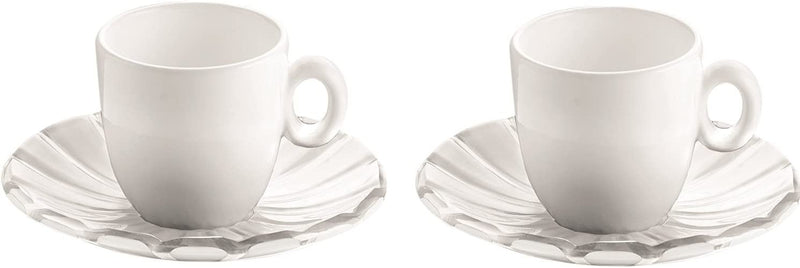 Guzzini Grace Espresso Cup, 2-Piece Set White