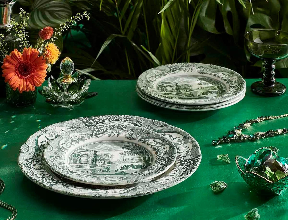 Spode Heritage Green Italian 7.25" Salad Plates, Set of 4