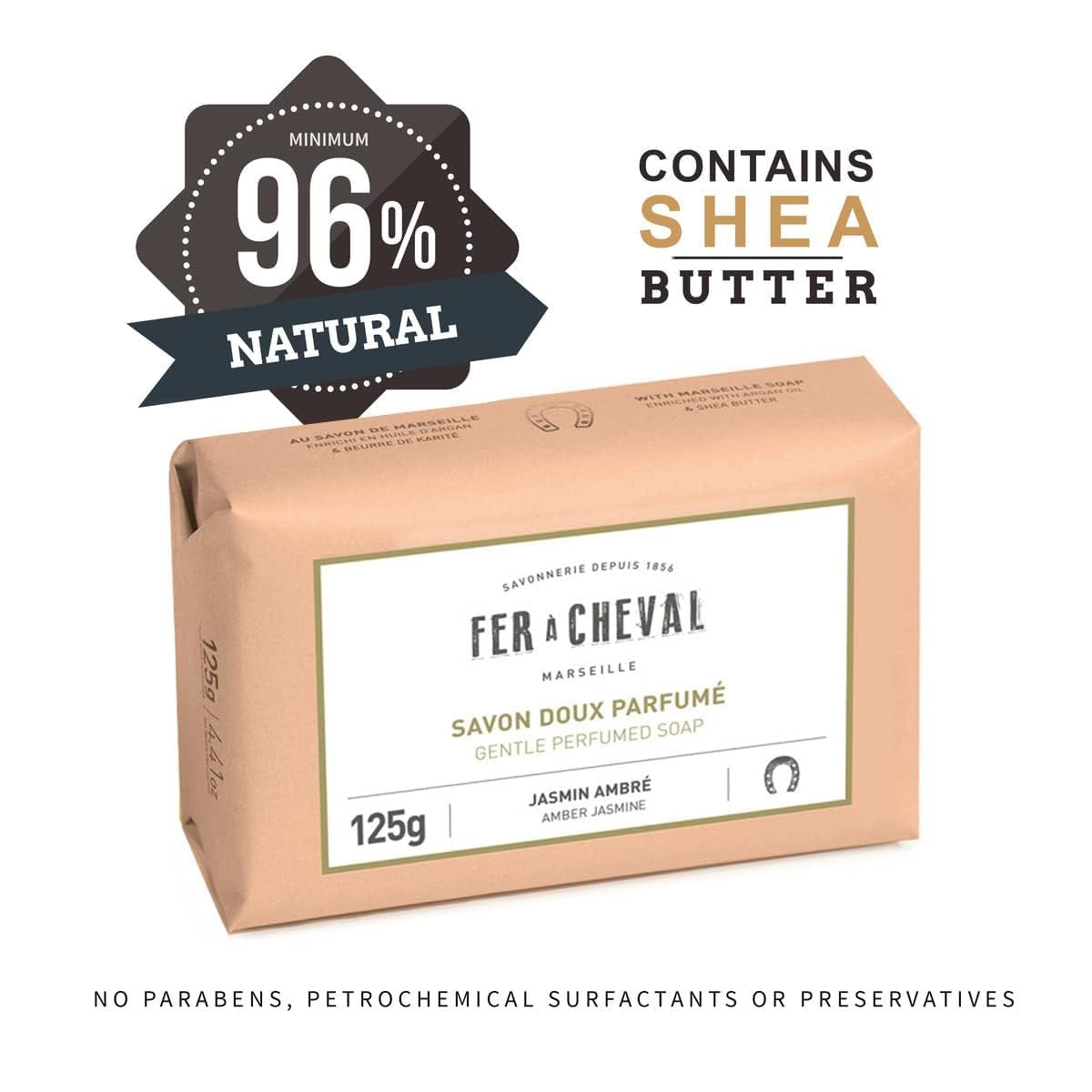 Fer à Cheval Marseille Soap Bar | Argan Oil & Shea Butter | Set of 2