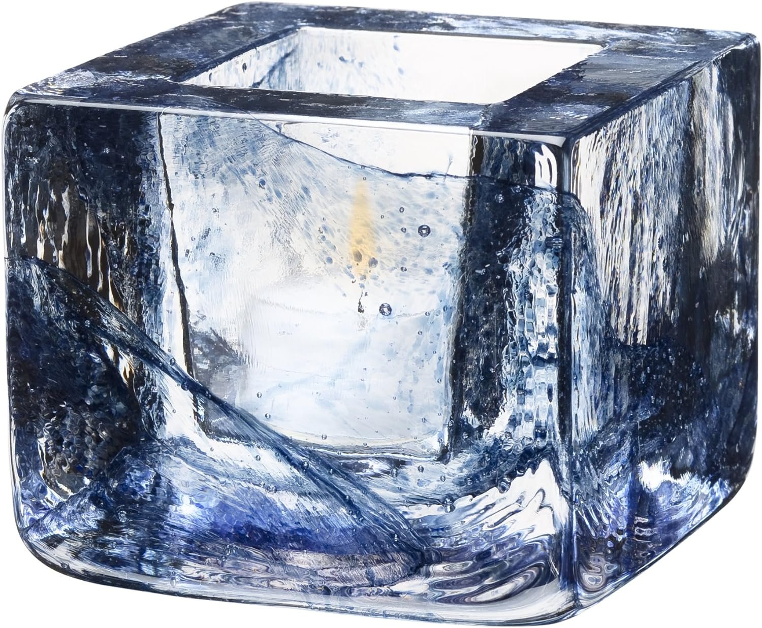 Kosta Boda Brick Votive | Blue & White