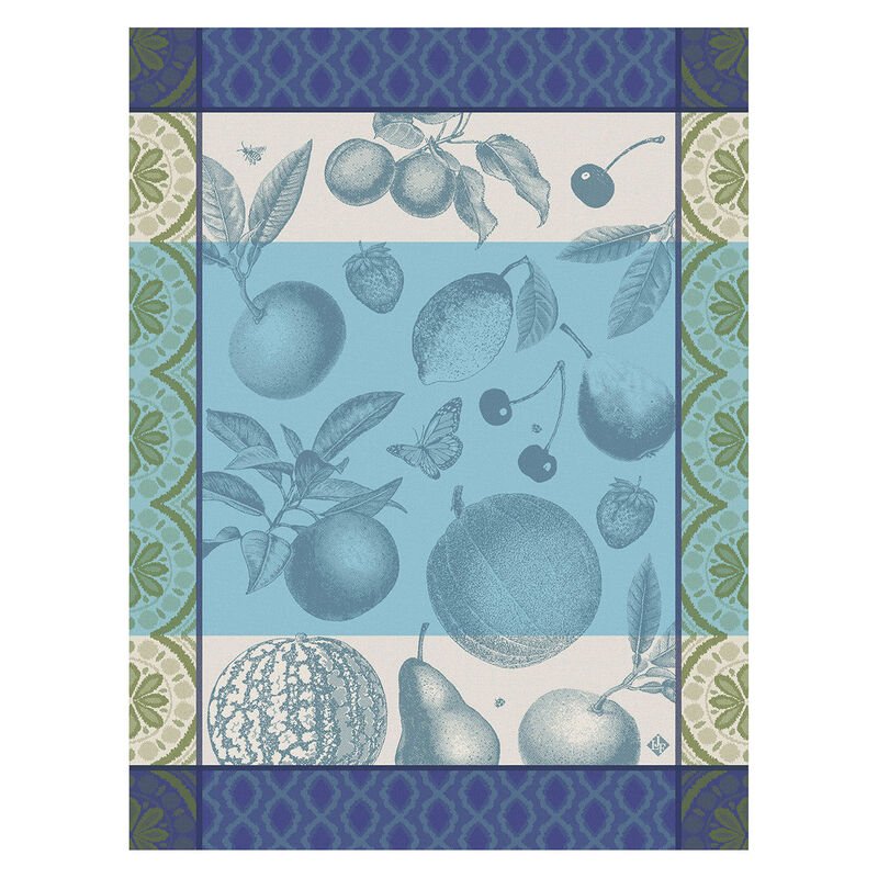 Le Jacquard Francais Jacquard Cotton Kitchen Tea Towel | Arriere-Pays Blue