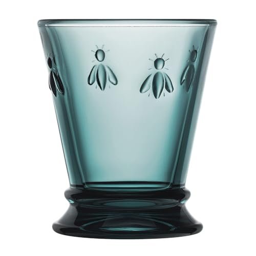 Set of four La Rochère Bee tumblers styled on table