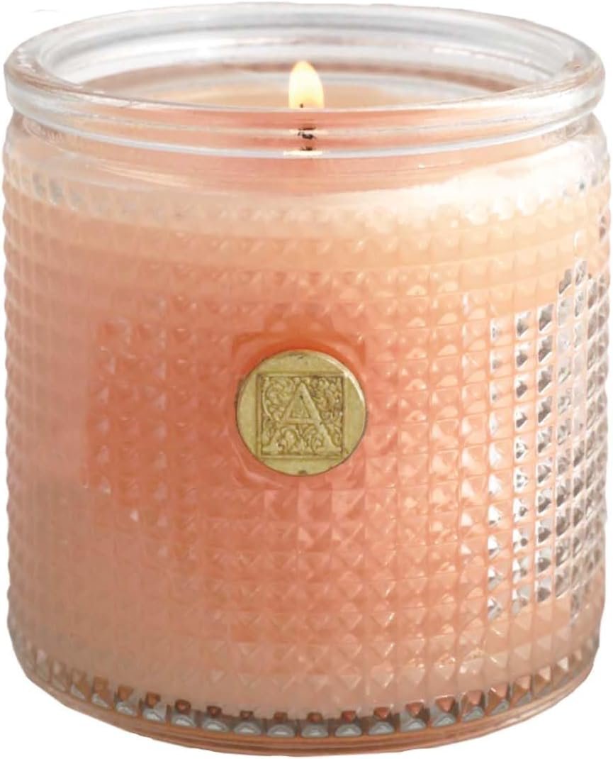 Tangerine Dreams Aromatique Textured Glass 6 oz Scented Jar Candle