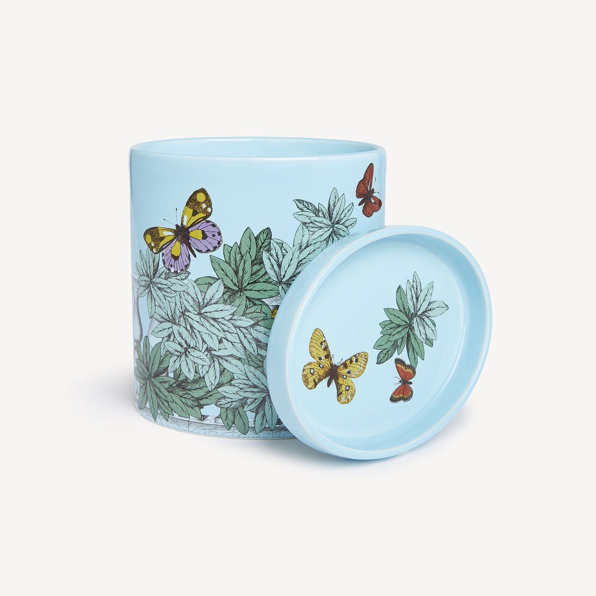 Fornasetti Scented Candle Large Giardino Segret Butterfly | NEL MENTRE large scented candle Décor Farfalle e Balaustra - Fragrance Giardino Segreto 1020g