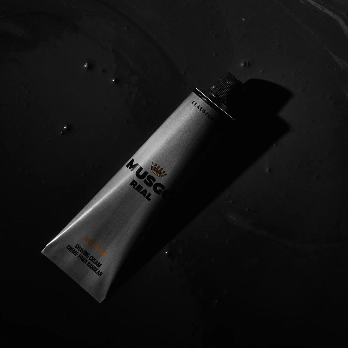 Claus Porto Musgo Real Black Edition Shaving Cream | Freshen, Soothe, Replenish Skin
