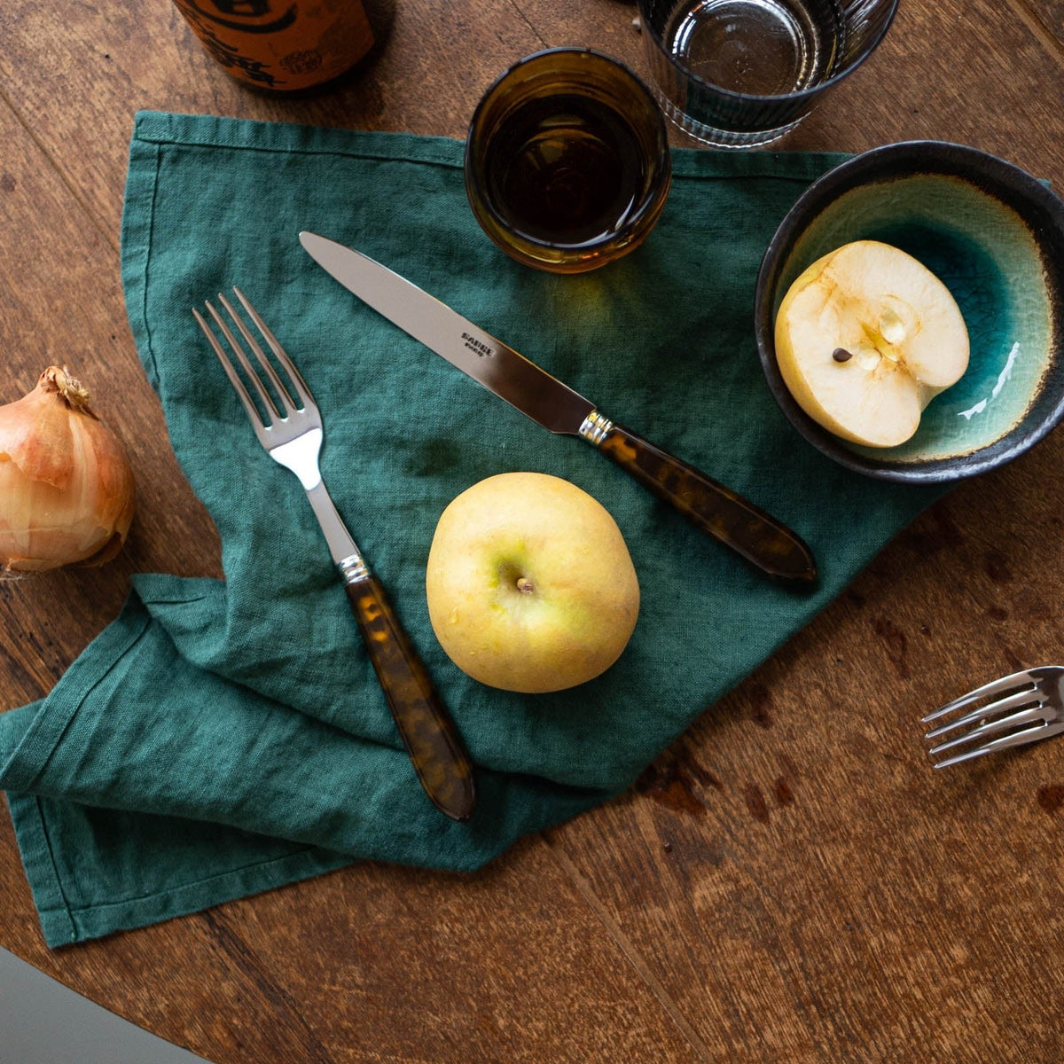 Tortoise Flatware Set 5 Piece Place Setting | Service for 4 (20 pieces) | Tortoise