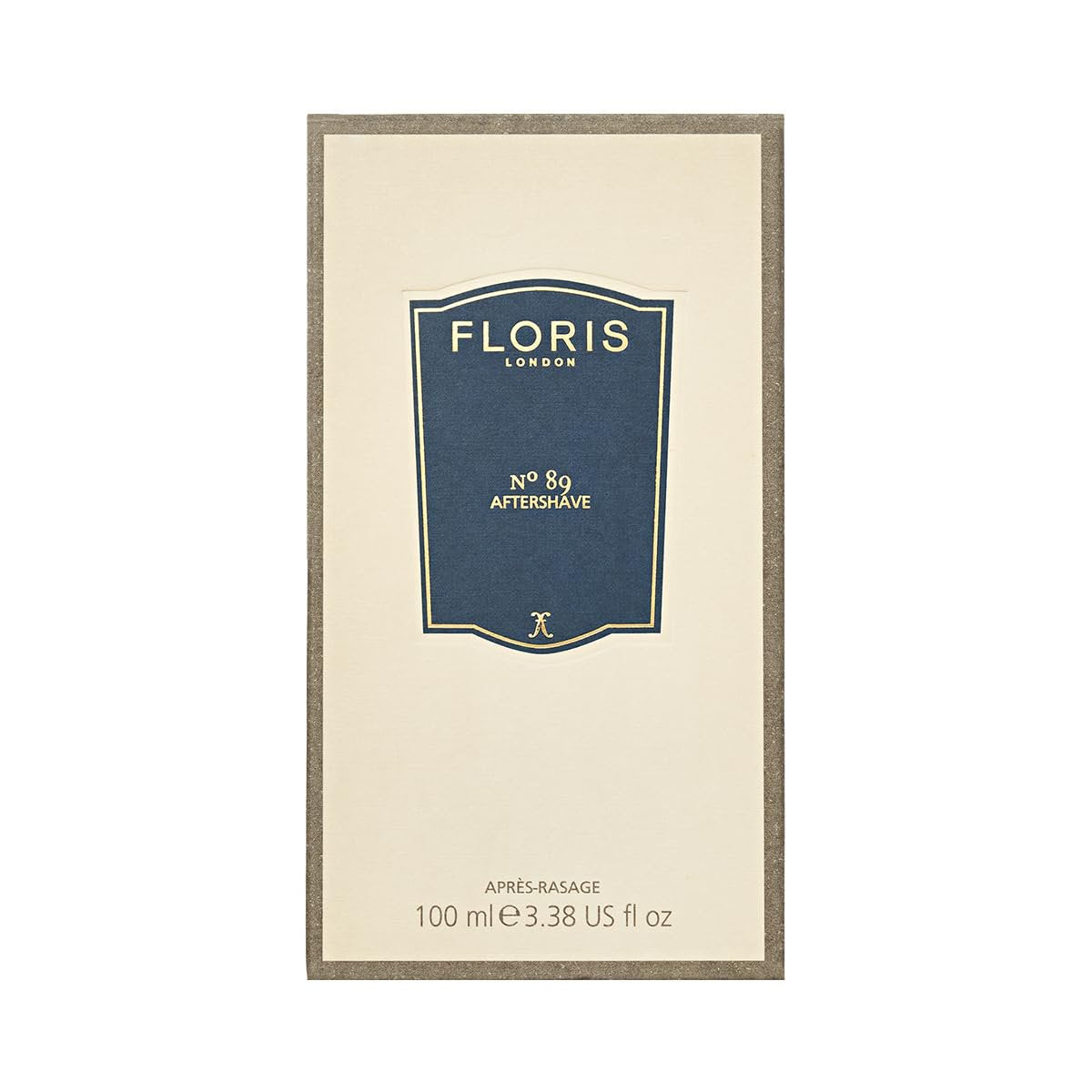 Floris No.89 aftershave close-up label detail