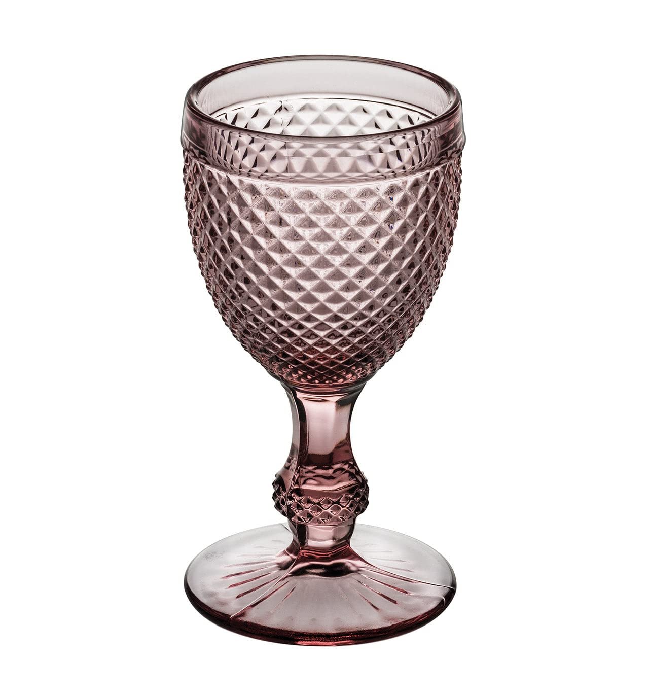 Vista Alegre Bicos Pink Water Goblets (9.5 oz) | Set of 4