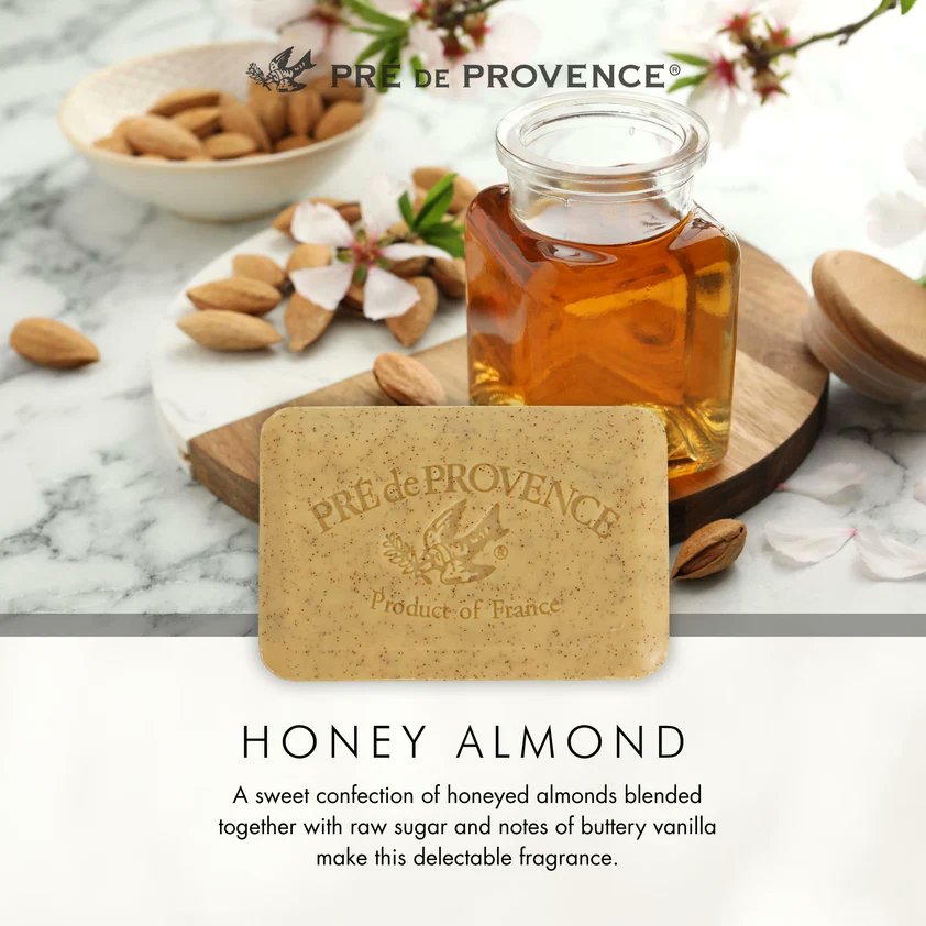 Pre de Provence Honey Almond Soap Bar, warm sweet fragrance