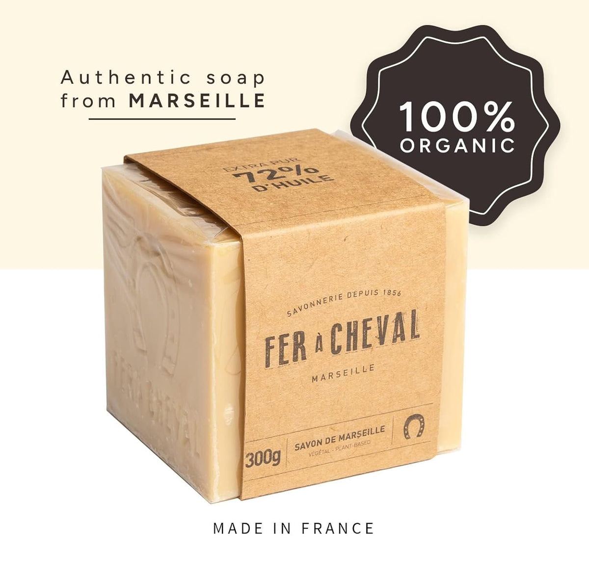 Fer a Cheval Savon de Marseille Cube Soap 300g Lifestyle Bathroom Counter Natural Soap