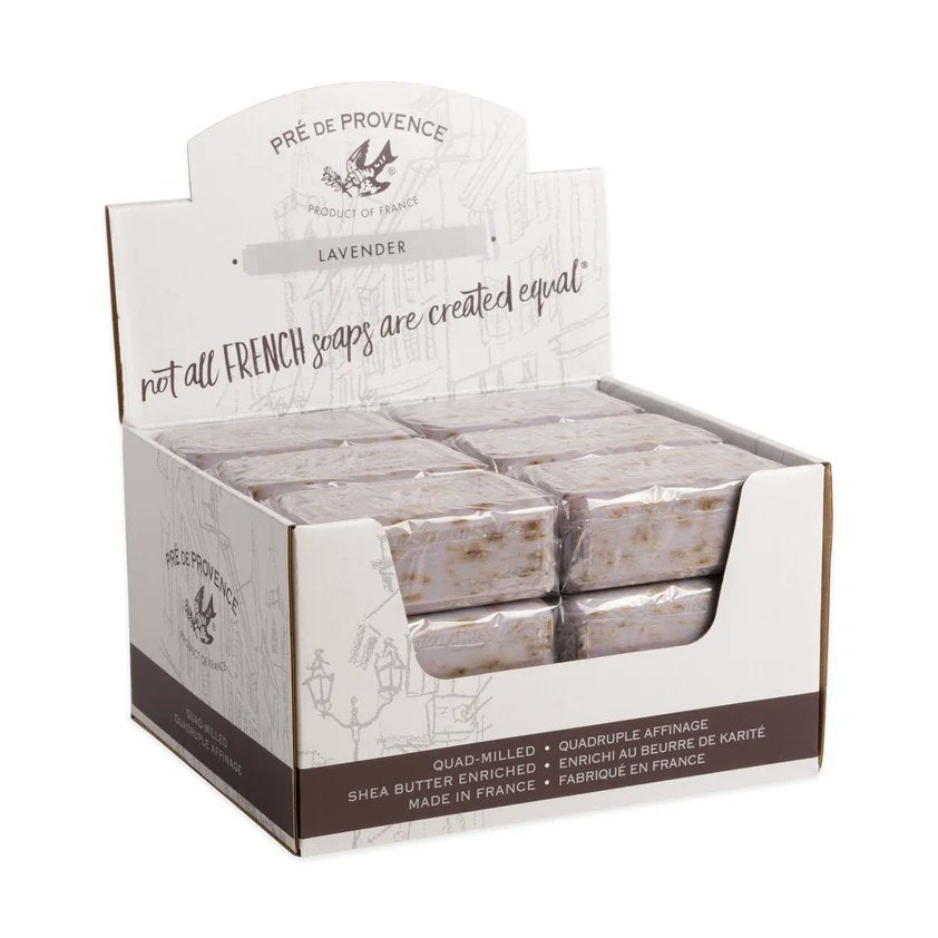 Pre de Provence Lavender Soap Bar, 250g quad-milled French soap 12 pack