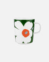 Unikko Oiva Stoneware Large Flower Mug | Green & White (60th Anniversary)