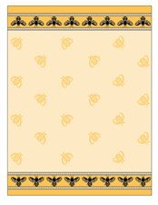 Kitchen Tea Towel Fine European Linens Jacquard 100% Cotton "Bee Yellow Classic" (20x28") Traditional Design and Generous Size
