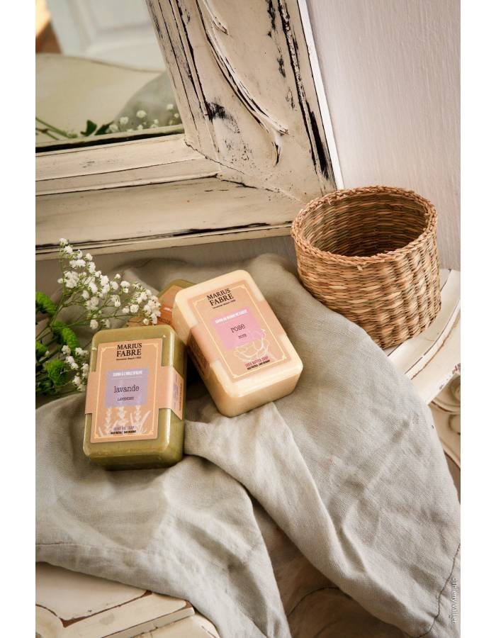 Marius Fabre Scented Soap Bar Set of 3 (3 x 100g ) No-Coloring Natural Ingredients, Certified Palm Oil Free, Honey