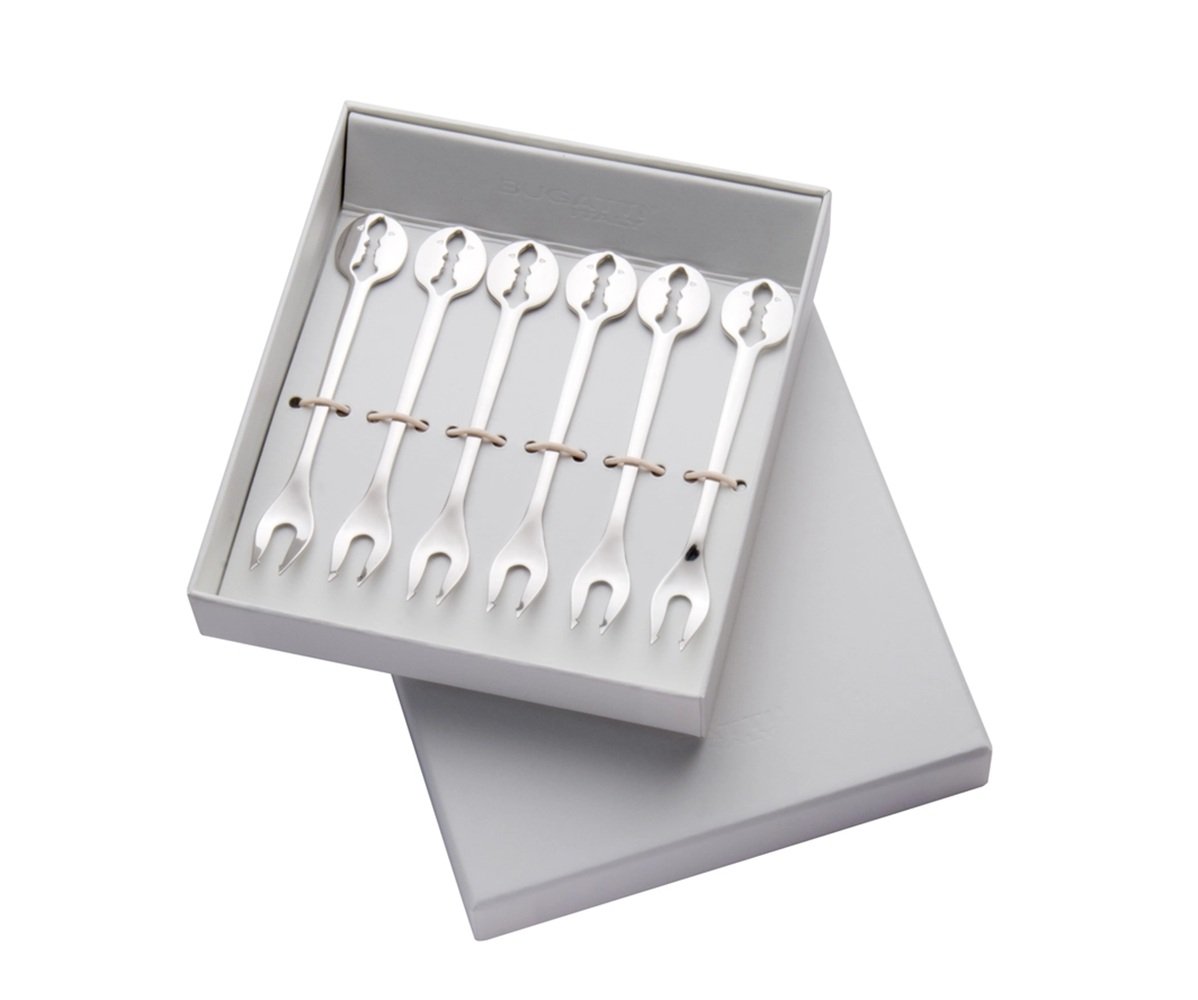 Bugatti Kiss Cocktail Forks 6-Set S/Steel 5"L