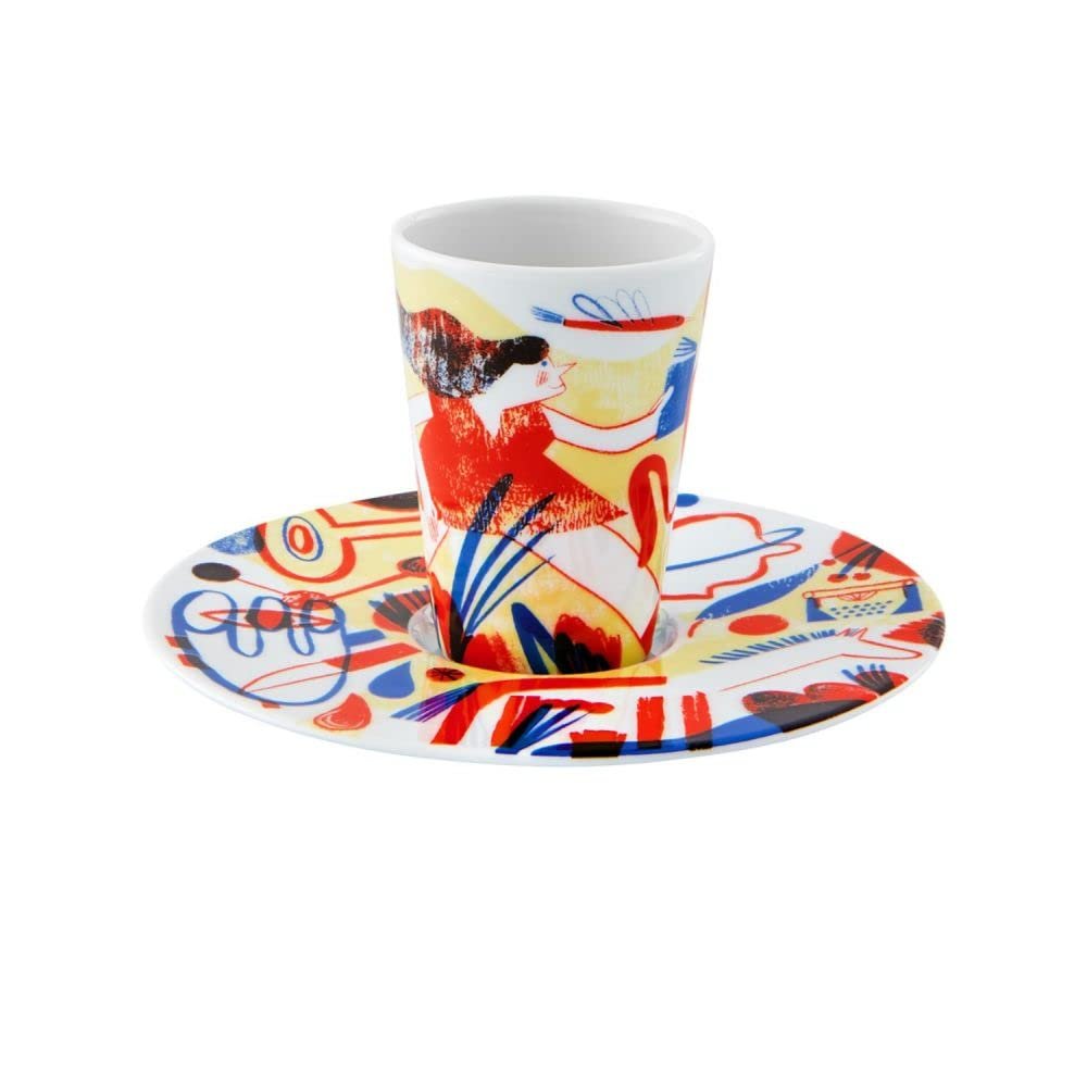 Vista Alegre Escape Goat Espresso Cup and Saucer XXX - Thumbnail 2