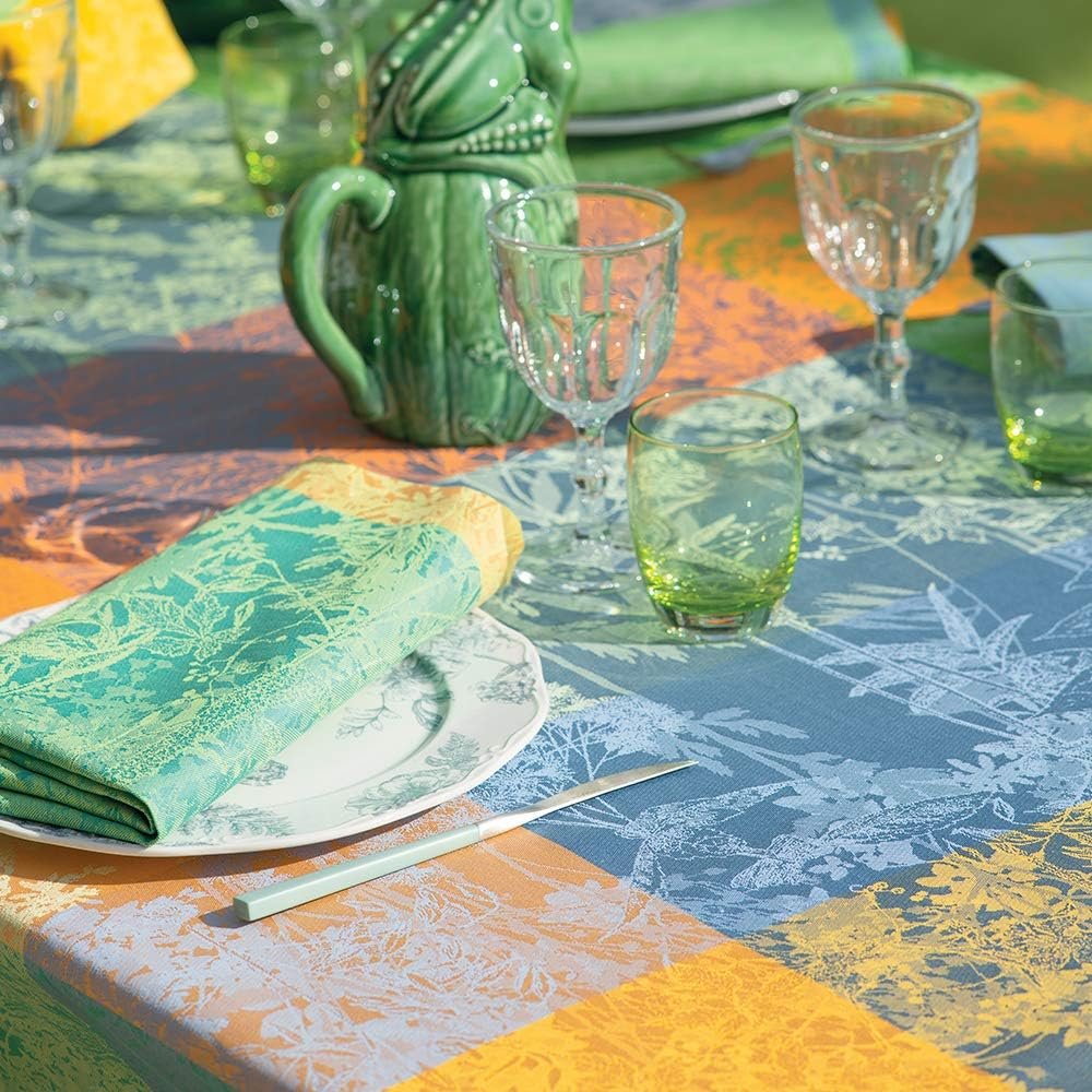 Garnier Thiebaut Mille Esprit Jardin Rectangular Tablecloth Ete - Thumbnail 3