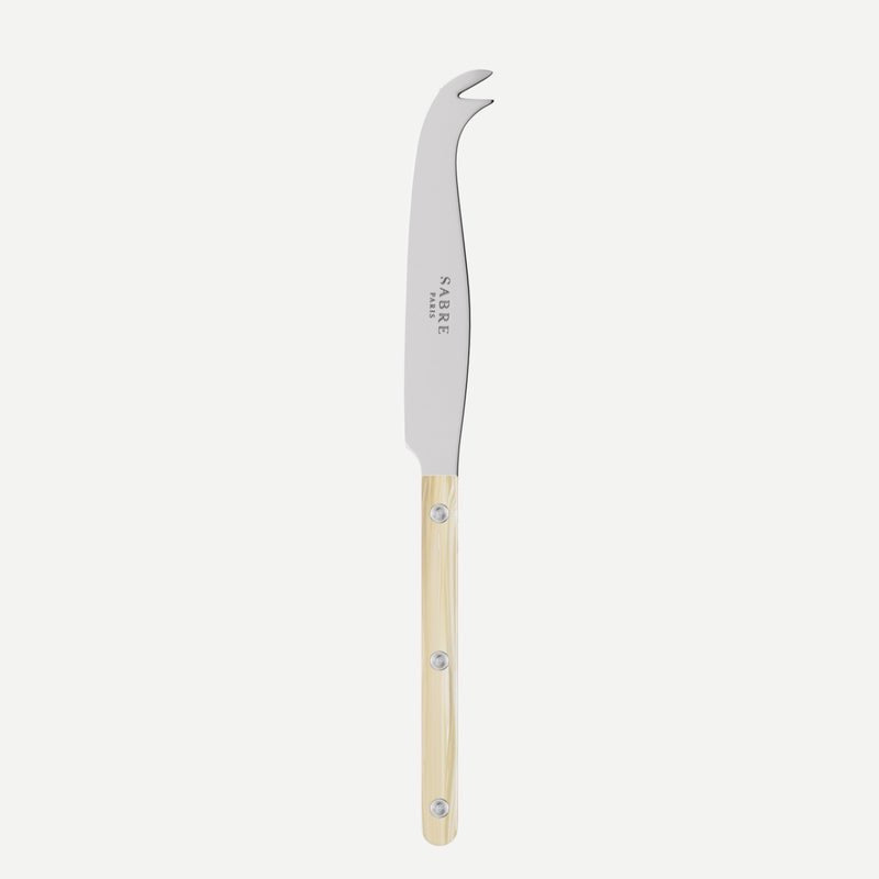 SABRE PARIS - 4-Piece Serving Set - Faux Horn - Bistrot Collection - 2 Serving Flatware, Serrated Pie Server, Large Cheese Knife - Stainless Steel & Nylon - Dishwasher Safe - Brilliant Finish
