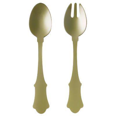 Old Fashion Honorine Salad Server Set | Green Moss