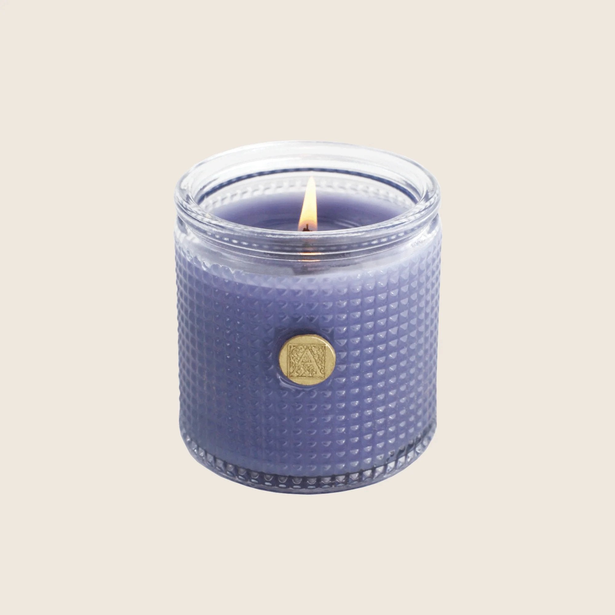Aromatique Lavender Bouquet Textured Glass Candle
