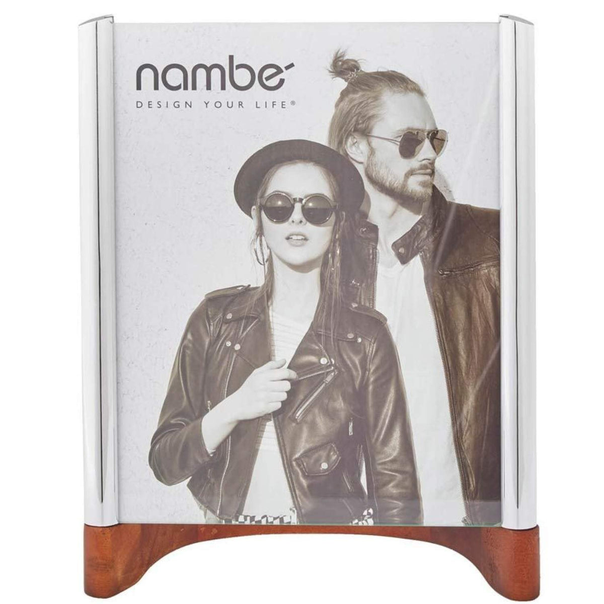 Nambe Sky View Picture Frame, Acacia Wood and Glass