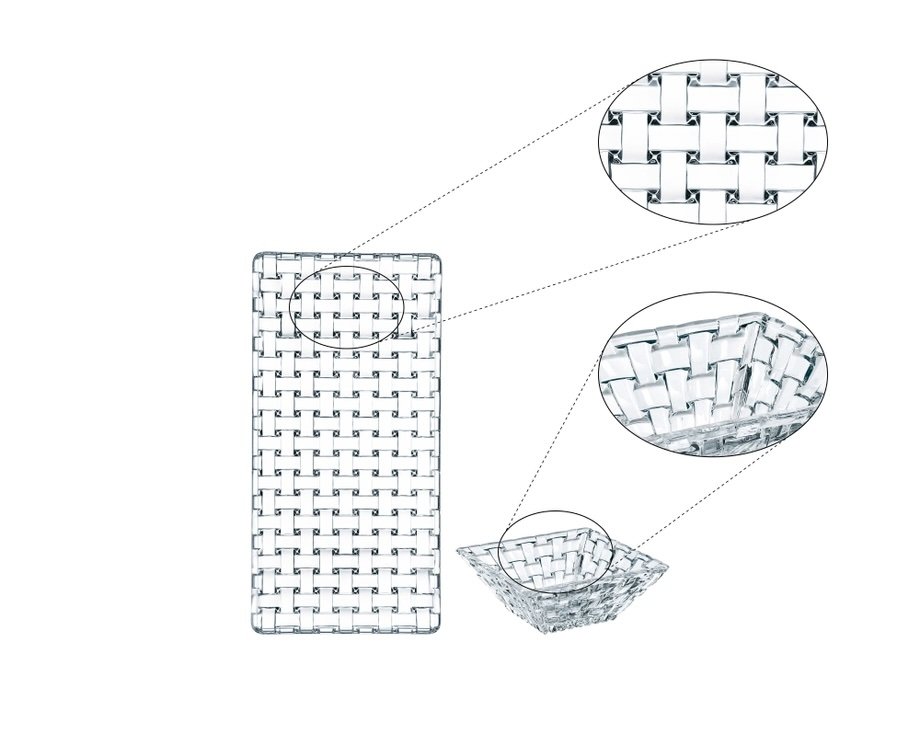 Nachtmann Bossa Nova Crystal 3 Piece Serving Set | Platter & Bowls