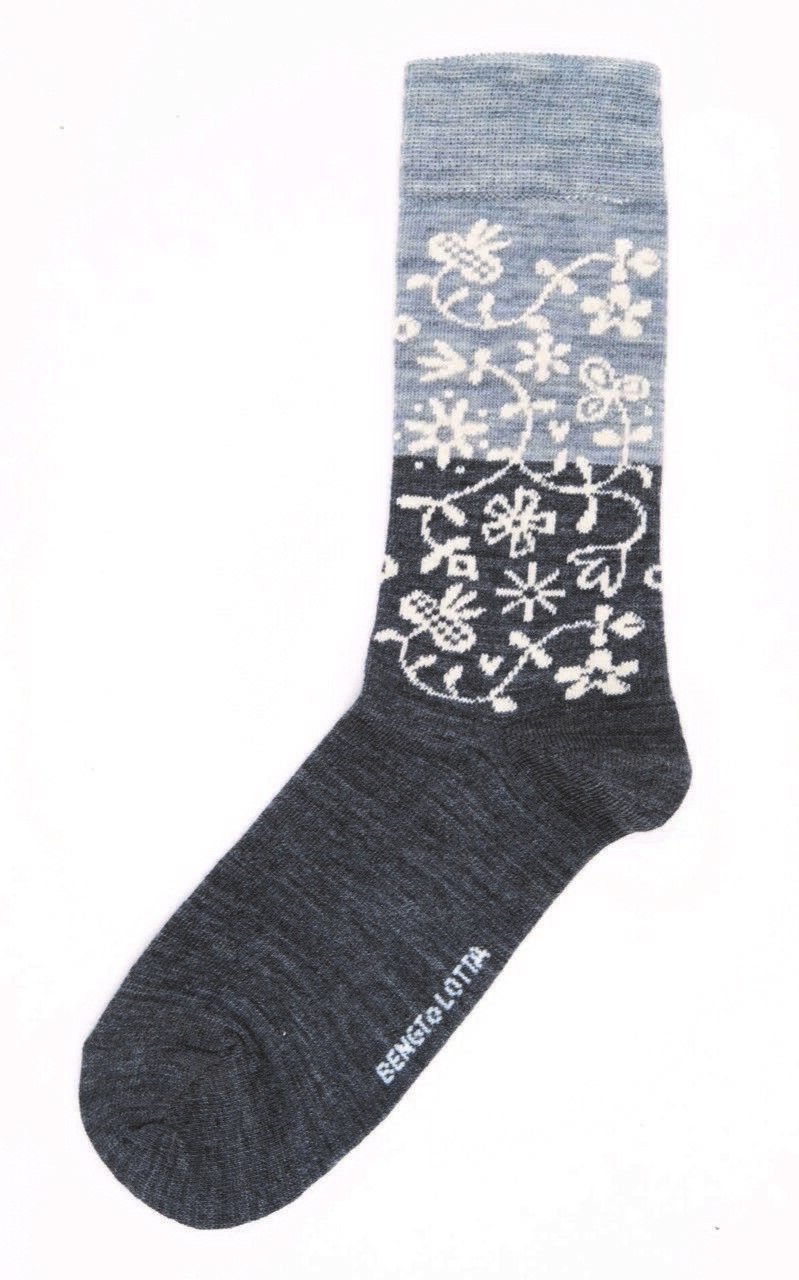 Bengt & Lotta Merino Wool Gray Socks | Garden