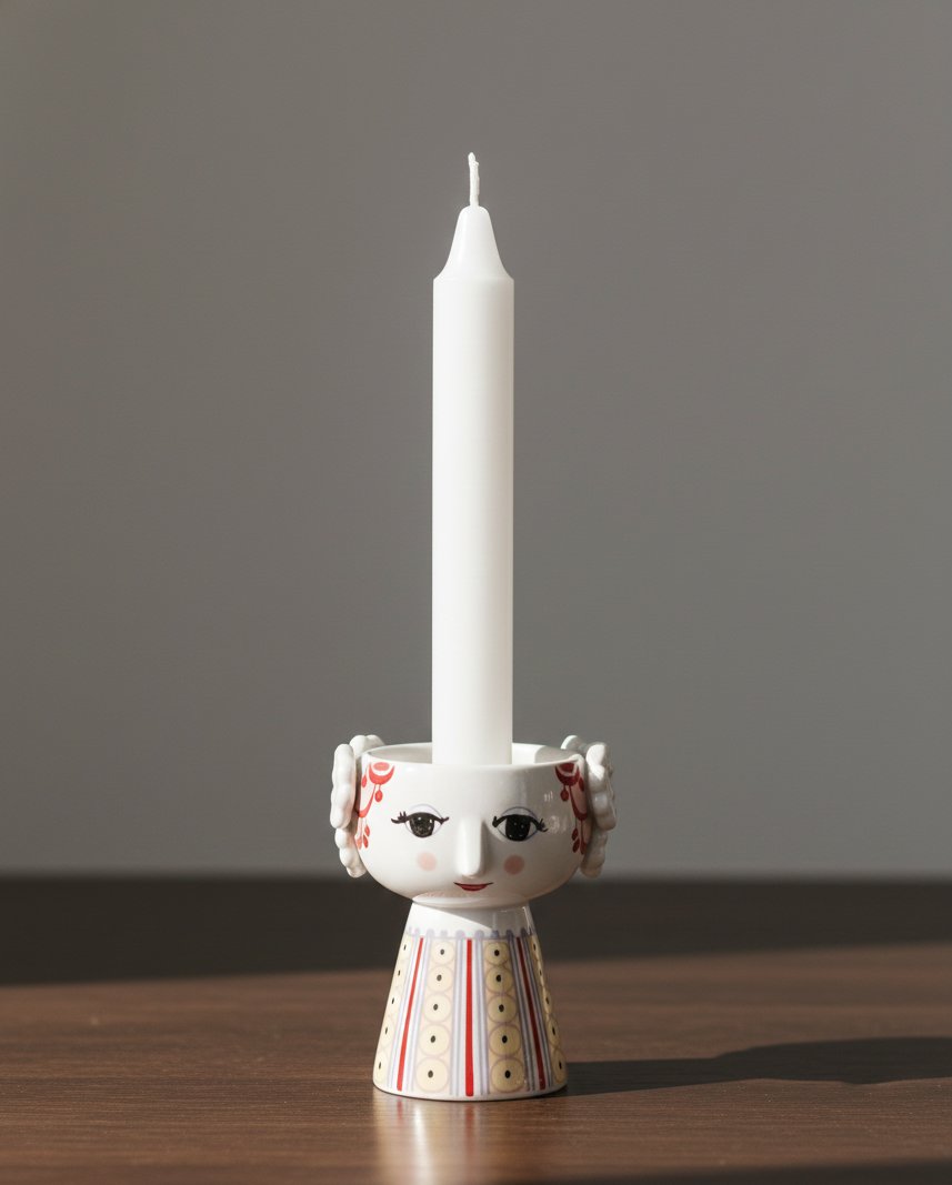 Eva Lavender & Lila Tealight Holder by Bjørn Wiinblad