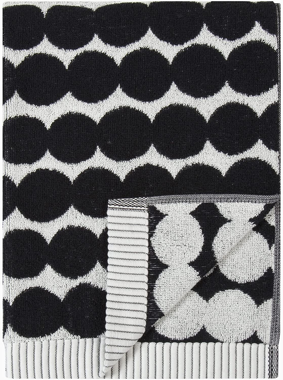 Marimekko Räsymatto Hand Towel | Black & White Dots